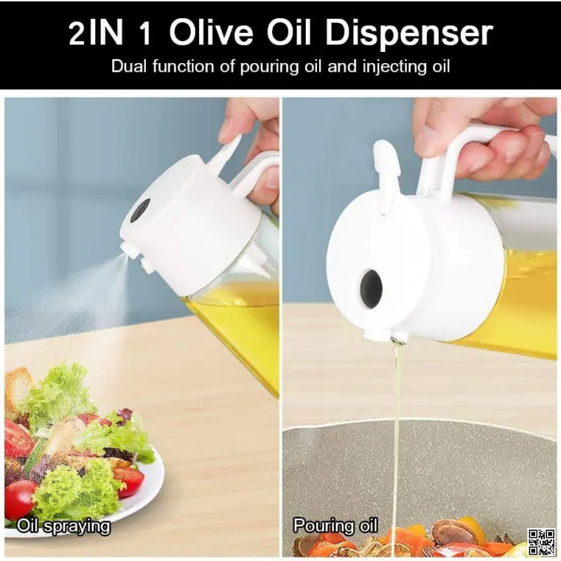 2 in 1 Oil Bottle with Spray
