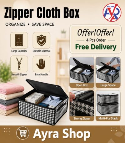 zipper cloth box