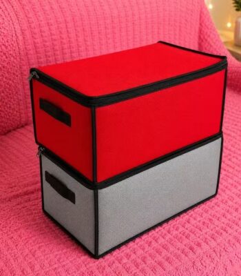 zipper solid cloth box